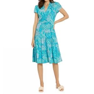 Jude Connally Blue Midi Dress
